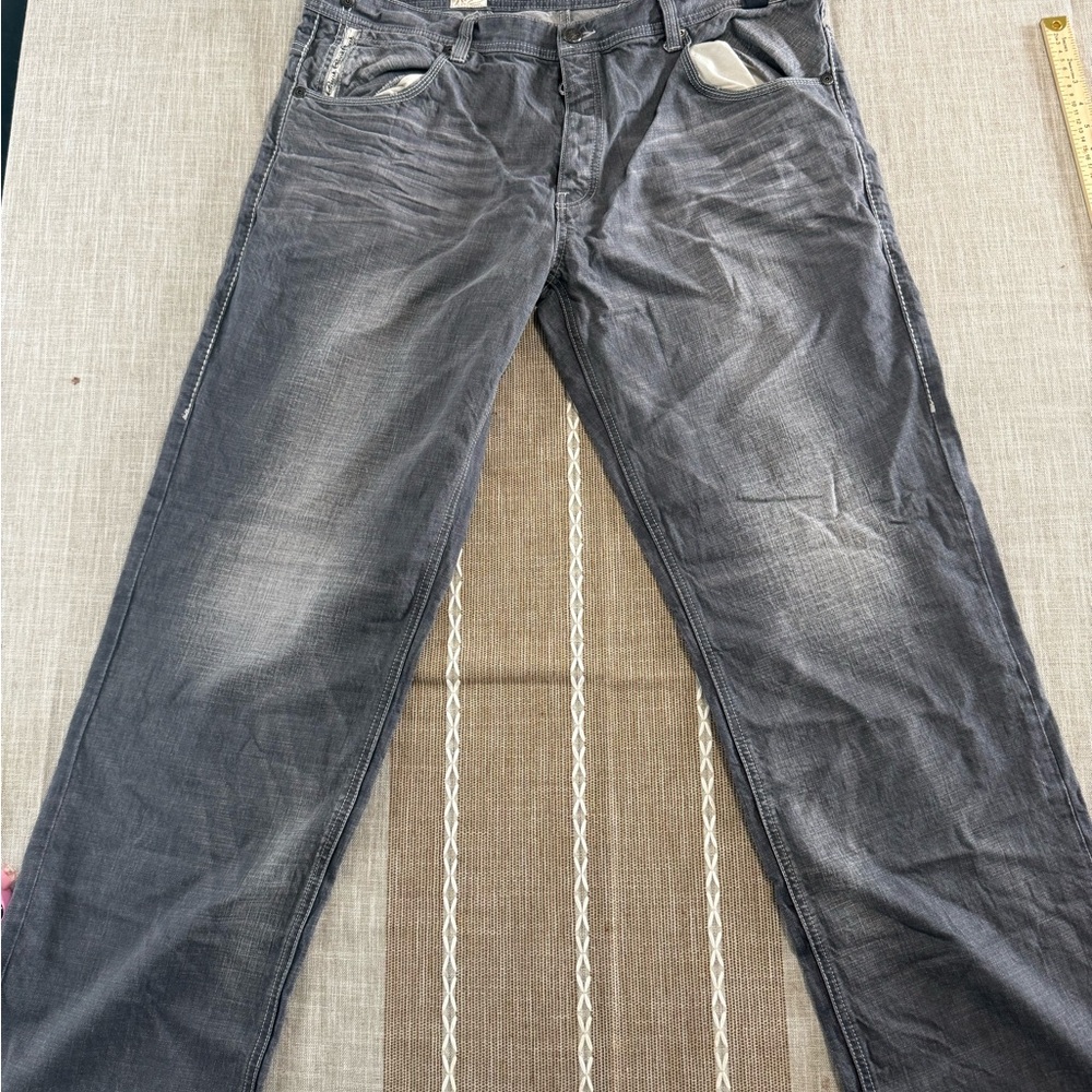 Parish Nation Men's Black Bootcut Jeans 42x34